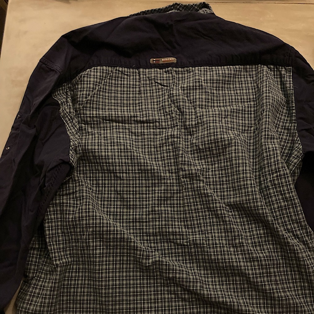 VINTAGE 90’s Bugle Boy Blue Button up Longsleeve